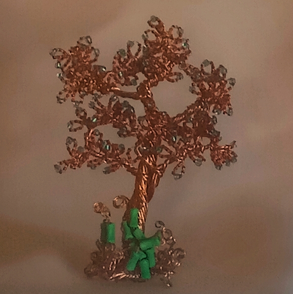 Hand Crafted Other - Hand Crafted Copper Tree"Christmas in the Jungle"